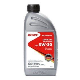 Масло моторное Rowe 5/30 Essential Multi LLP C3, SM/CF, синтетическое, 1 л 9259906