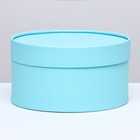 Подарочная коробка "Аквамарин" голубой, завальцованная без окна, 21х11 см - фото 5700917