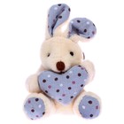Мягкая игрушка «Кролик с сердцем», горох, на брелоке, цвета МИКС - фото 6530329