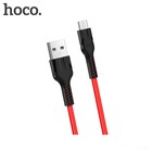 Кабель Hoco U31, microUSB - USB, 2.4 А, 1 м, нейлоновая оплетка, красный - фото 802294558