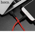 Кабель Hoco U31, microUSB - USB, 2.4 А, 1 м, нейлоновая оплетка, красный - фото 802294563