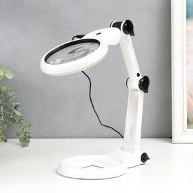 Лампа-лупа для творчества LEDx18 от 3ААА, USB белый 24,5х22 см
