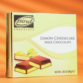 Молочный шоколад Bind со вкусом лимонного чизкейка, 80 г