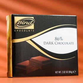 Горький шоколад Bind 86%, 80 г
