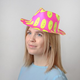 Карнавальная шляпа «Смайл» с выемкой, 30 × 25 × 10 см, (в фасовке 1 цвет), МИКС в Донецке