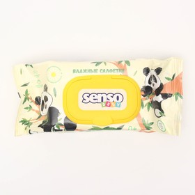 Салфетки влажные для детей "SENSO BABY" Панда, 72 шт