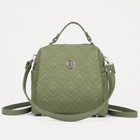 Рюкзак-сумка на молнии, цвет зелёный - фото 5666351