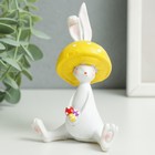 Сувенир полистоун "Белый кролик - грибочек" 8х5х12 см - фото 7655570