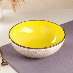 Салатница "Персия", керамика, желтая, 25.5 см, 2.7 л, Иран