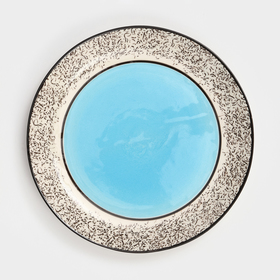 Тарелка "Персия", плоская, керамика, синяя, 25 см, Иран