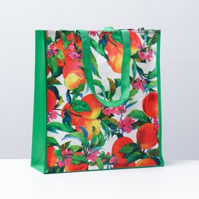 Сумка-шоппер "Персики в цвету", 36 х39 х13 см
