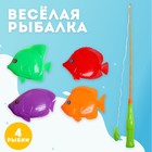Magnetic game "Funny fishing", fishing rod, 4 fishies