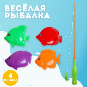 Игра магнитная «Весёлая рыбалка»: удочка, 4 рыбки в Донецке