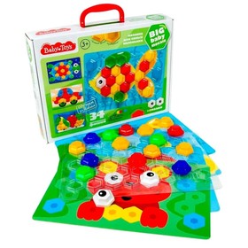 Мозаика для самых маленьких Baby Toys «Рыбка», 4 цвета, 34 элемента