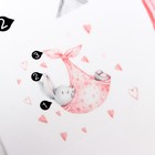 Наклейка пластик интерьерная цветная "Зайка спит в пеленке" 35х60 см - фото 802357816