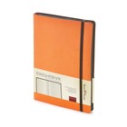 Ежедневник недатированный А5, 136 листов Megapolis Soft, обложка искусственная кожа, цветной срез, оранжевый - фото 5759529
