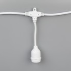 Гирлянда «Ретро белт-лайт» со свесами 10 и 20 см, 10 м, IP54, УМС, 2W, белая нить, шаг 50 см, Е27, 220 В 7859952