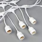 Гирлянда «Ретро белт-лайт» со свесами 10 и 20 см, 10 м, IP54, УМС, 2W, белая нить, шаг 50 см, Е27, 220 В 7859952