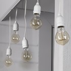 Гирлянда «Ретро белт-лайт» со свесами 10 и 20 см, 10 м, IP54, УМС, 2W, белая нить, шаг 50 см, Е27, 220 В 7859952