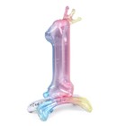 Шар фольгированный 32" «Цифра 1 с короной», градиент, на подставке 9036199