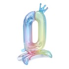 Шар фольгированный 32" «Цифра 0 с короной», градиент, на подставке 9036208