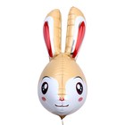 Шар фольгированный 23" «Голова кролика», цвет бежевый 9088509