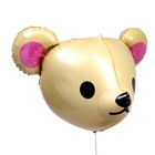 Шар фольгированный 23" «Голова мишки», цвет бежевый 9088511