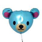Шар фольгированный 23" «Голова мишки», цвет голубой 9088512