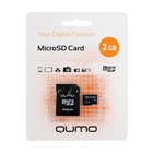 Карта памяти QUMO MicroSD, 2 Гб, SDHC, класс 4, с адаптером SD - фото 5710822