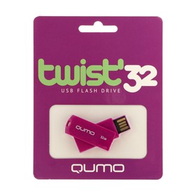 Флешка Qumo Twist Fandango, 32 Гб, USB2.0, фиолетовая