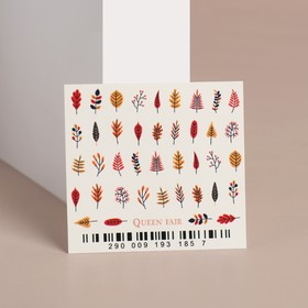 Слайдер-дизайн для ногтей «Осенние листья»