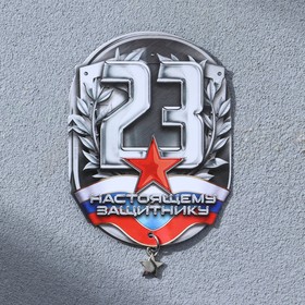 Магнит с доп. элементом «Настоящему защитнику», 6 х 8 см в Донецке