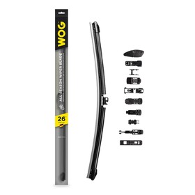 Щетка стеклоочистителя WOG 26"/650 мм, бескаркасная, 10 переходников 9259272