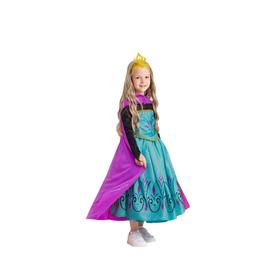 Карнавальный костюм "Эльза", платье-трансформер, жакет, диадема, р.28, рост 110 см