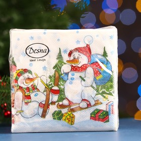 Салфетки бумажные ′Desna Design′ Подарки в пути , 1 слой, 24x24, 40 листов в Донецке