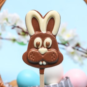 Фигура из молочного шоколада "Кролик 2023", на палочке, 32 гр