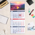 Календарь квартальный, трио "Лавандовый закат" 2023 год, 29х49 см - фото 6969516
