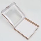 Коробка самосборная, крафт, 19 х 19 х 3 см 7904618