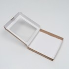 Коробка самосборная, крафт, 21 х 21 х 3 см 7904619