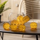 Гирлянда «Нить» 2 м с насадками «Розовый фонарик», IP20, прозрачная нить, 10 LED, свечение тёплое белое, AAх2 7989813