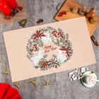 Полотенце Этель Christmas wreath 40х73 см, 100% хл, саржа 190 гр/м2 - фото 5738461