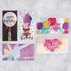 Набор конвертов для денег «Праздничный», голография, 5 шт,  16,5 × 8 см - фото 802381603