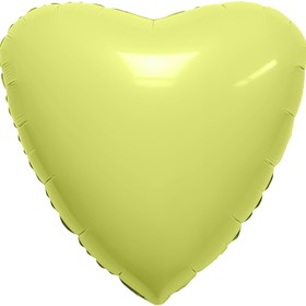 Шар фольгированный 19" сердце, цвет мистик лимон в Донецке