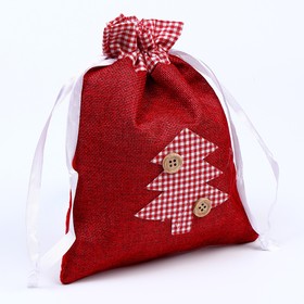 Мешок для подарков «Новый год», цвет красный, виды МИКС