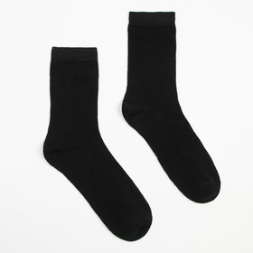 Носки мужские шерстяные «Super fine», цвет чёрный, размер 44-46