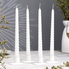 Набор свечей витых, 2,2х 25 см, 4 штуки, белый, "Богатство Аромата" - фото 4466787