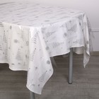 Скатерть «Ёлки», серебро 130 х 200 см 7842088