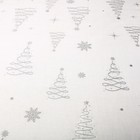 Скатерть «Ёлки», серебро 130 х 200 см 7842088