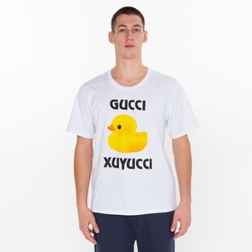 Футболка мужская GUCCI XUYUCCI, цвет белый, размер 48