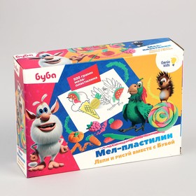 Набор для детского творчества «Мел-пластилин. Лепи и рисуй вместе с Бубой»